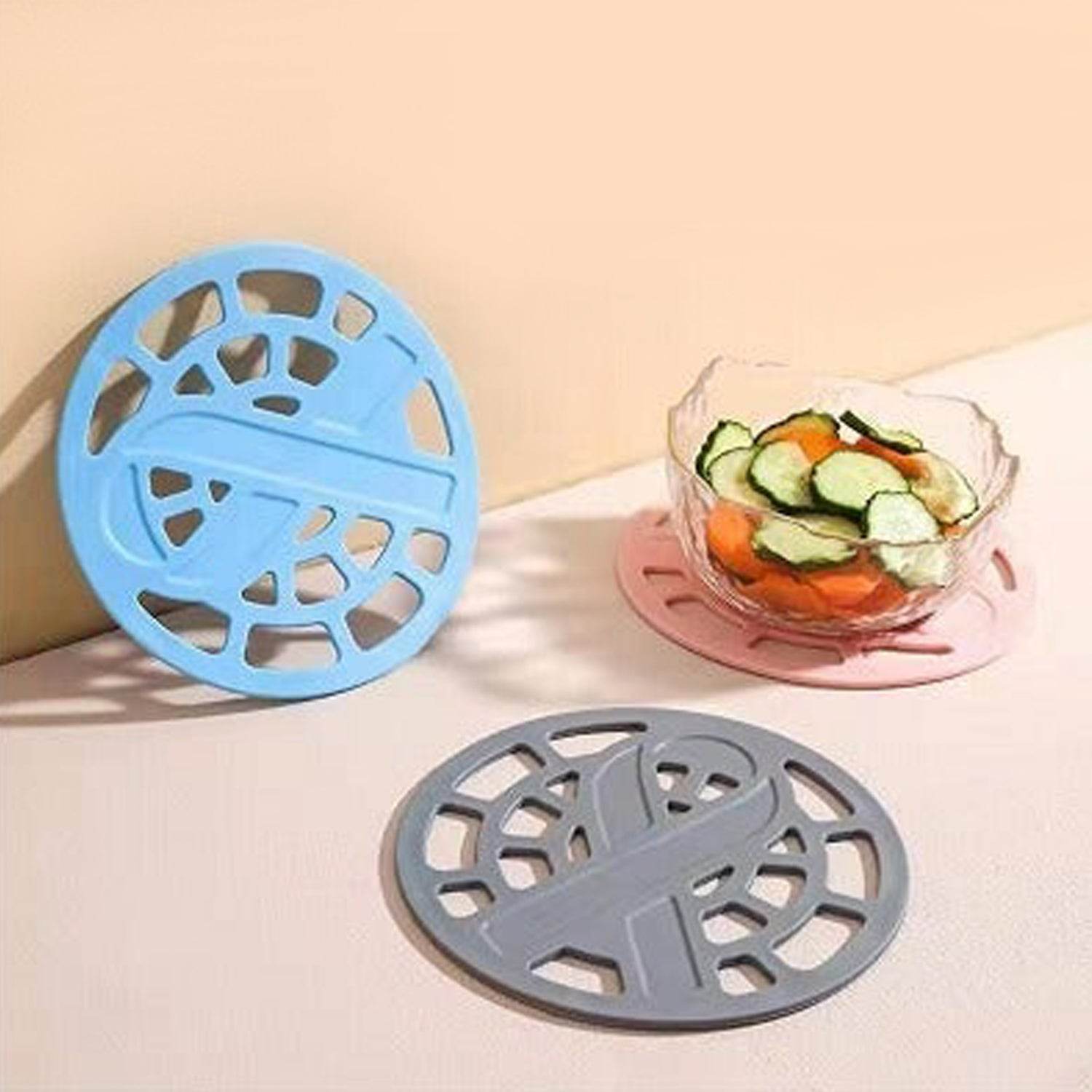 1Pc Silicone Fancy Coaster for holding bowls and utensils including all kitchen purposes. - infinityexculsivestore.com