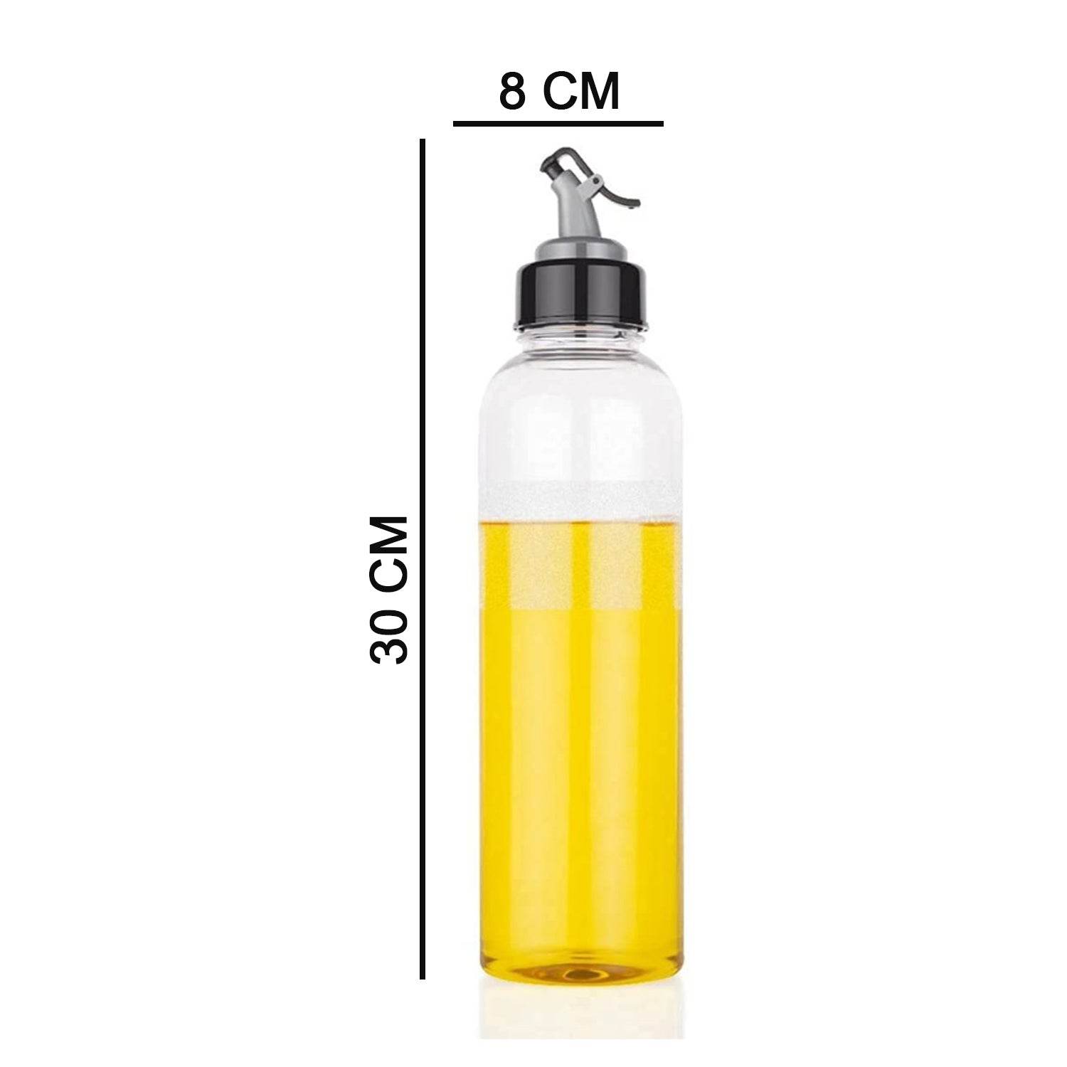 1ltr Plastic Oil Dispenser With Lid - Clear, Drip Free Spout, Controlled Use. - infinityexculsivestore.com