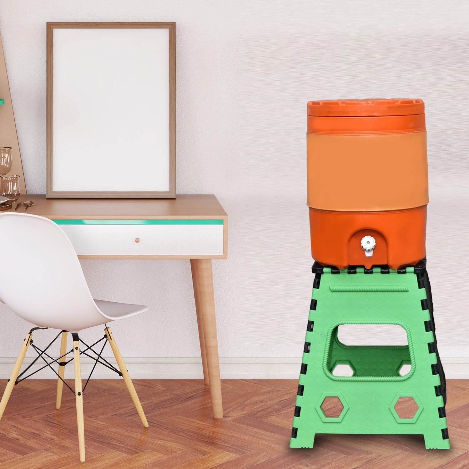 1pc 18inch Folding Stool for Adults and Kids, Also For Kitchen Stepping With (Brown Box) - infinityexculsivestore.com
