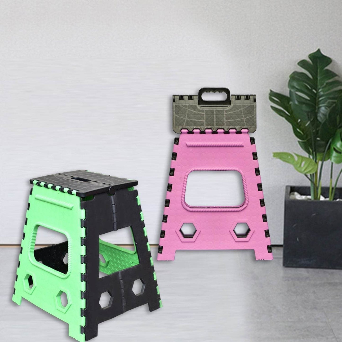 1pc 18inch Folding Stool for Adults and Kids, Also For Kitchen Stepping With (Brown Box) - infinityexculsivestore.com