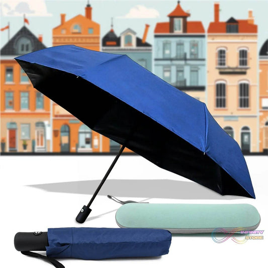 2 - Fold Manual Open Umbrella (Umbrella With Case / 1 Set / Mix Color) - infinityexculsivestore.com