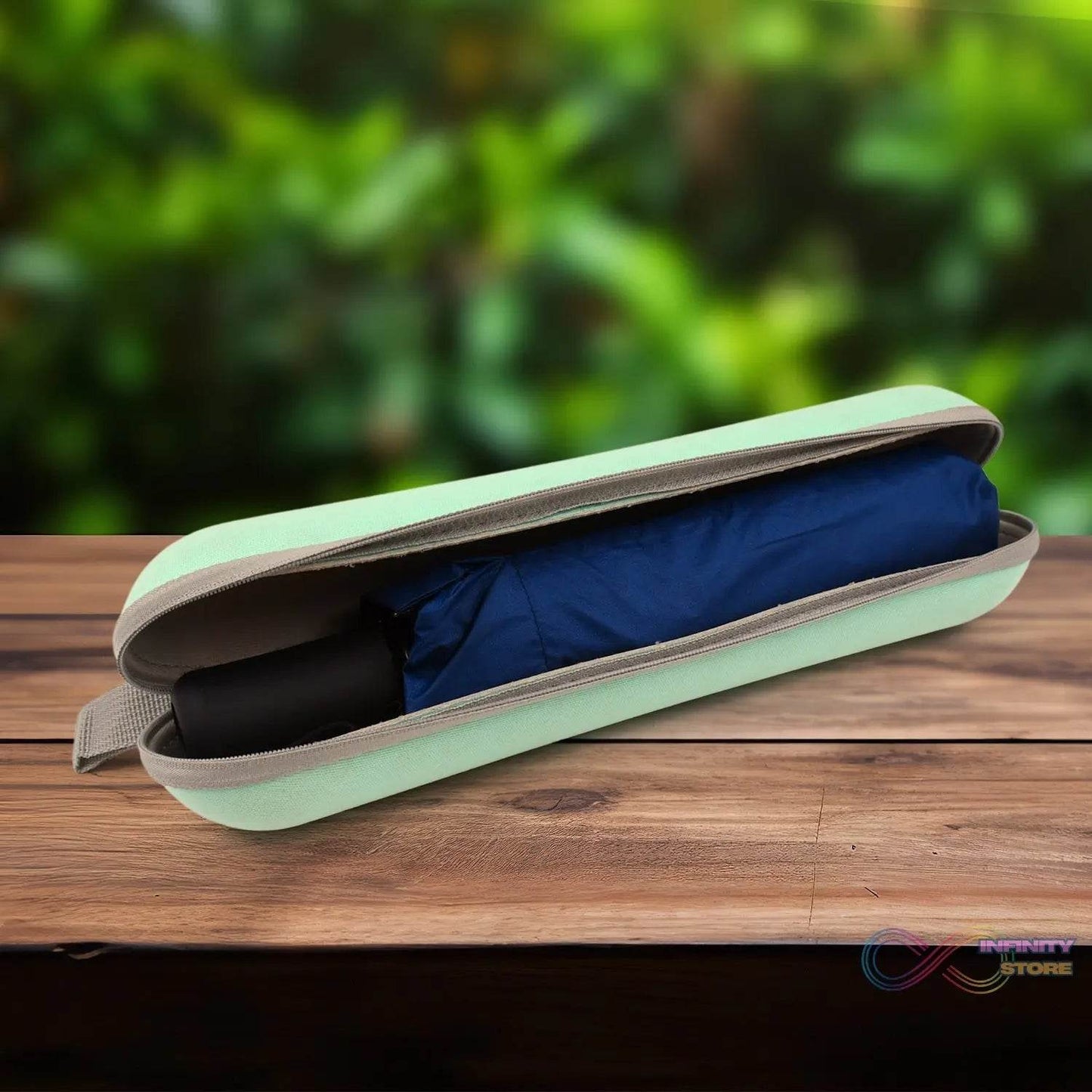 2 - Fold Manual Open Umbrella (Umbrella With Case / 1 Set / Mix Color) - infinityexculsivestore.com