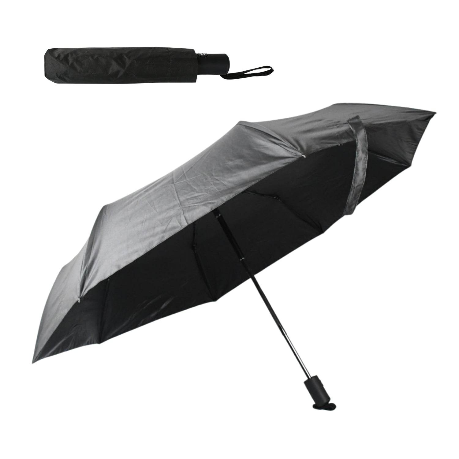 2 Fold Manual Open Umbrella| Windproof, Sunproof & Rainproof with Sturdy Steel Shaft & Wrist Straps | Easy to Hold & Carry | Umbrella for Women, Men & Kids - infinityexculsivestore.com