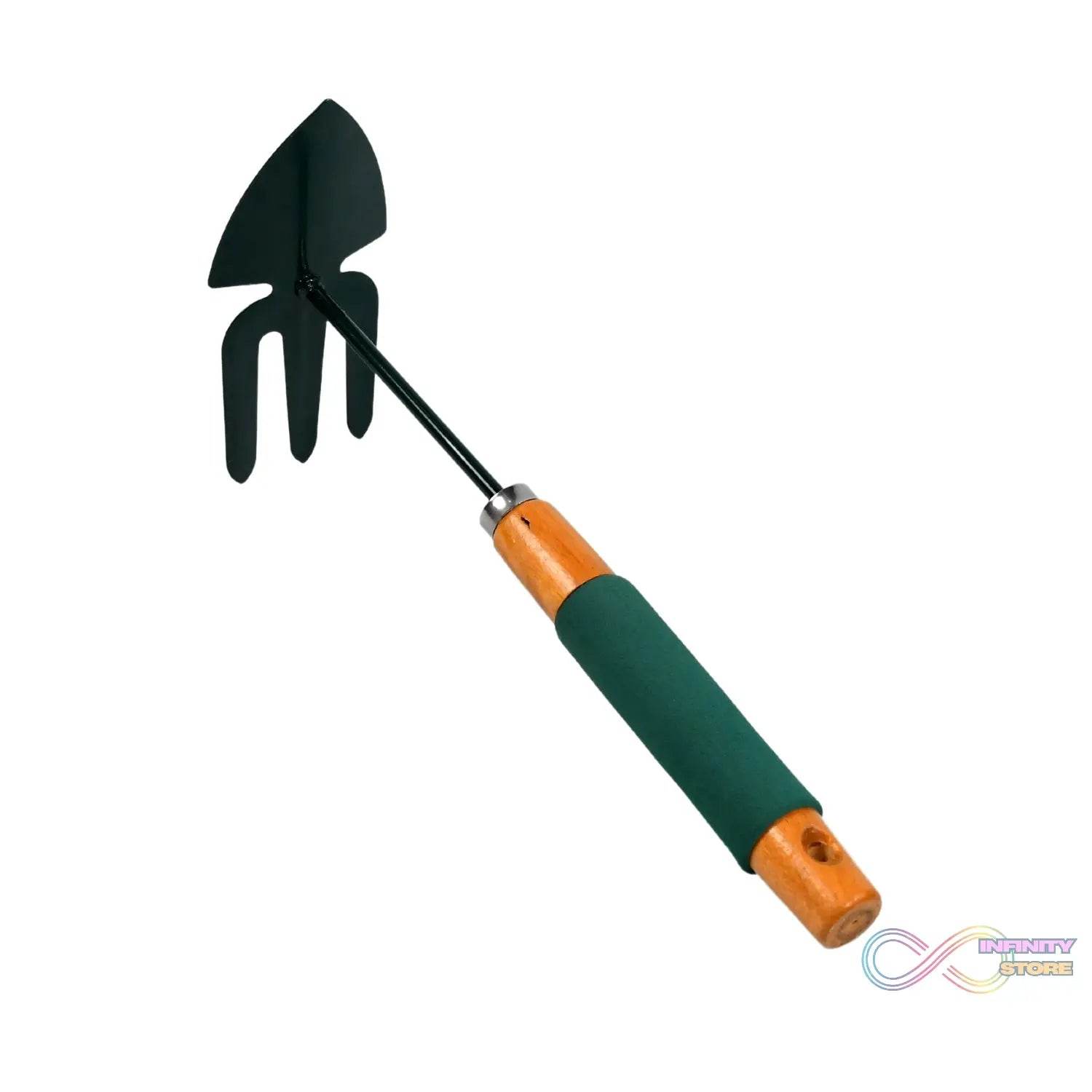 2 IN 1 DOUBLE HAND HOE GARDENING TOOL WITH WOODEN HANDLE - infinityexculsivestore.com