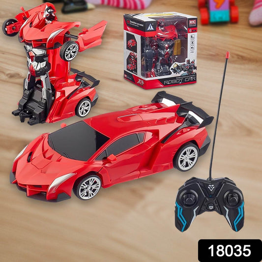 2 In 1 Automatic Robot Converted Remote Control Car With Light Scale 360Β°Drifting Deformation Robot Car Toy Kids Boys, Robot ConvertΒ Unique Toy For Boys (1 Pc) - infinityexculsivestore.com