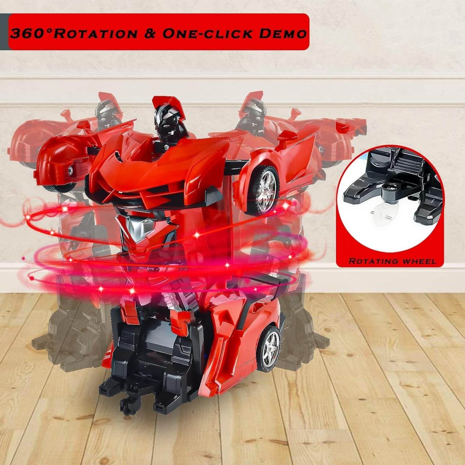 2 In 1 Automatic Robot Converted Remote Control Car With Light Scale 360°Drifting Deformation Robot Car Toy Kids Boys, Robot Convert Unique Toy For Boys (1 Pc) - infinityexculsivestore.com