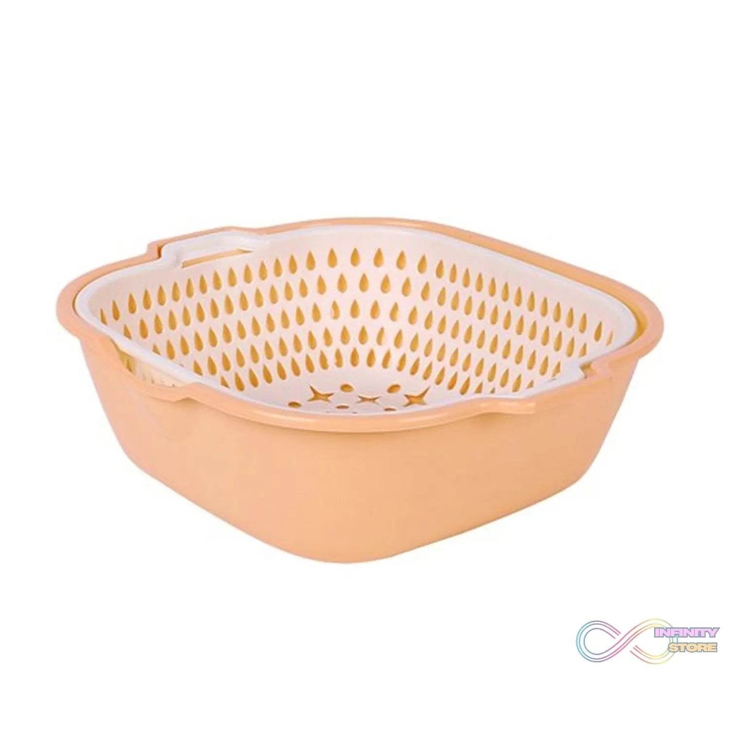 2 In 1 Basket Strainer To Rinse Various Types Of Items Like Fruits, Vegetables Etc. - infinityexculsivestore.com