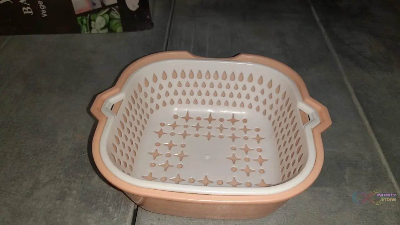 2 In 1 Basket Strainer To Rinse Various Types Of Items Like Fruits, Vegetables Etc. - infinityexculsivestore.com