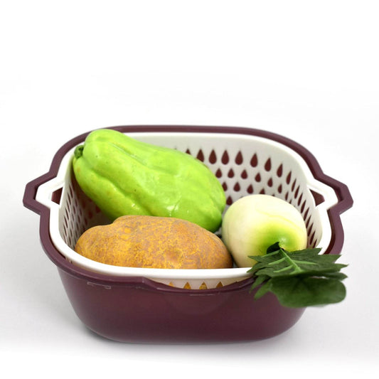 2 In 1 Basket Strainer To Rinse Various Types Of Items Like Fruits, Vegetables Etc. - infinityexculsivestore.com