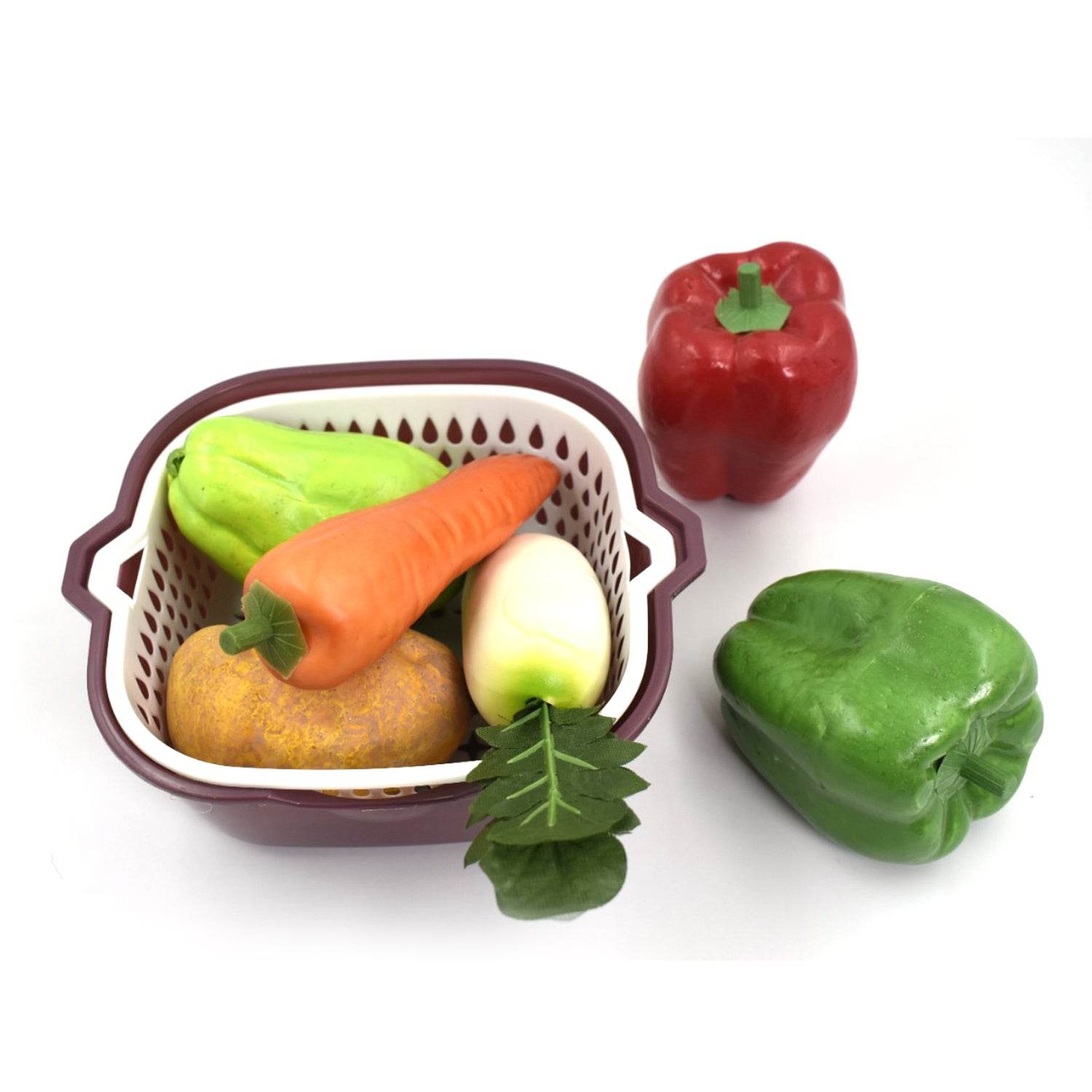 2 In 1 Basket Strainer To Rinse Various Types Of Items Like Fruits, Vegetables Etc. - infinityexculsivestore.com