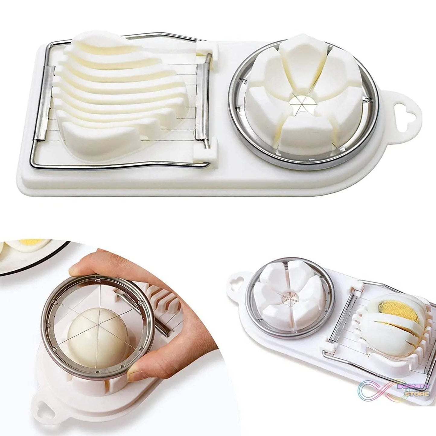 2 In 1 Egg Slicer, Egg Cutter For Hard Boiled Eggs - infinityexculsivestore.com