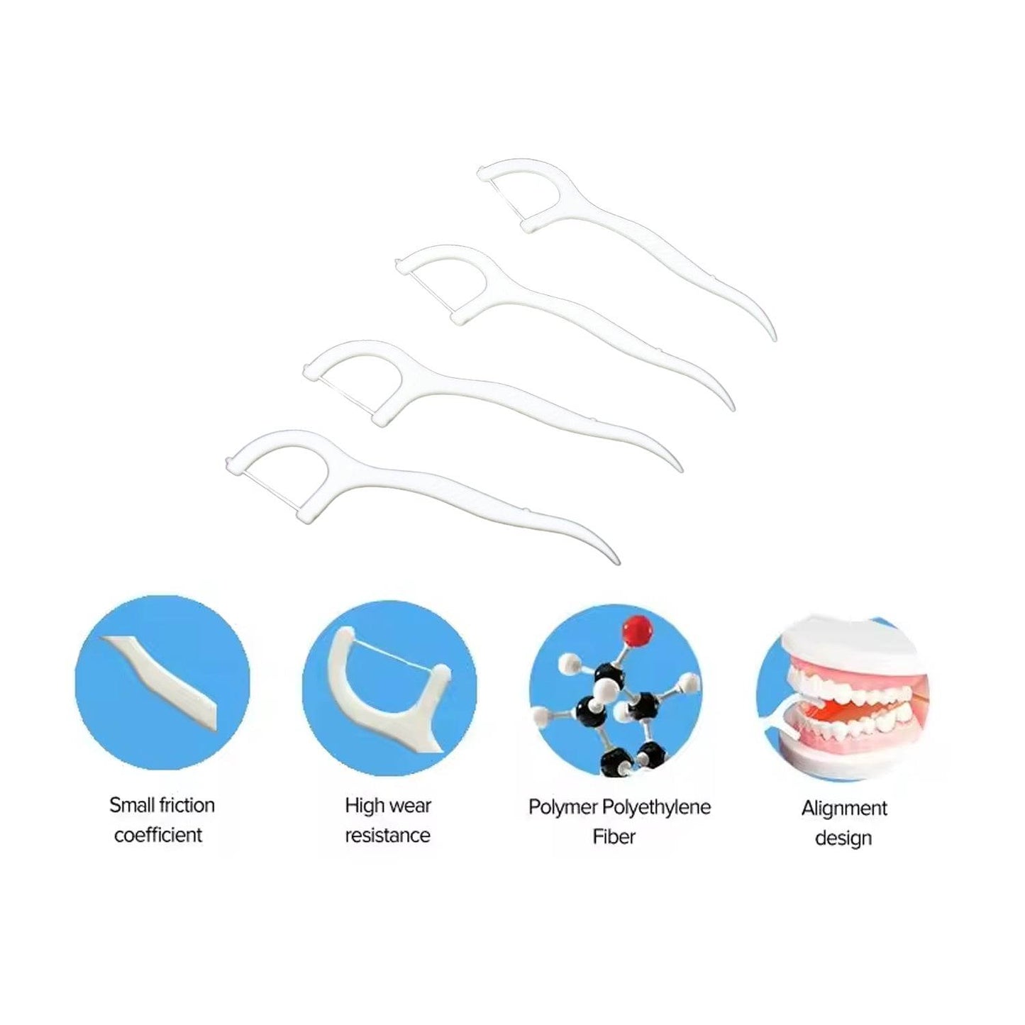 2 In 1 Tooth Picks Flosses / Sticks, Portable Toothpicks (50 Pc Set) - infinityexculsivestore.com