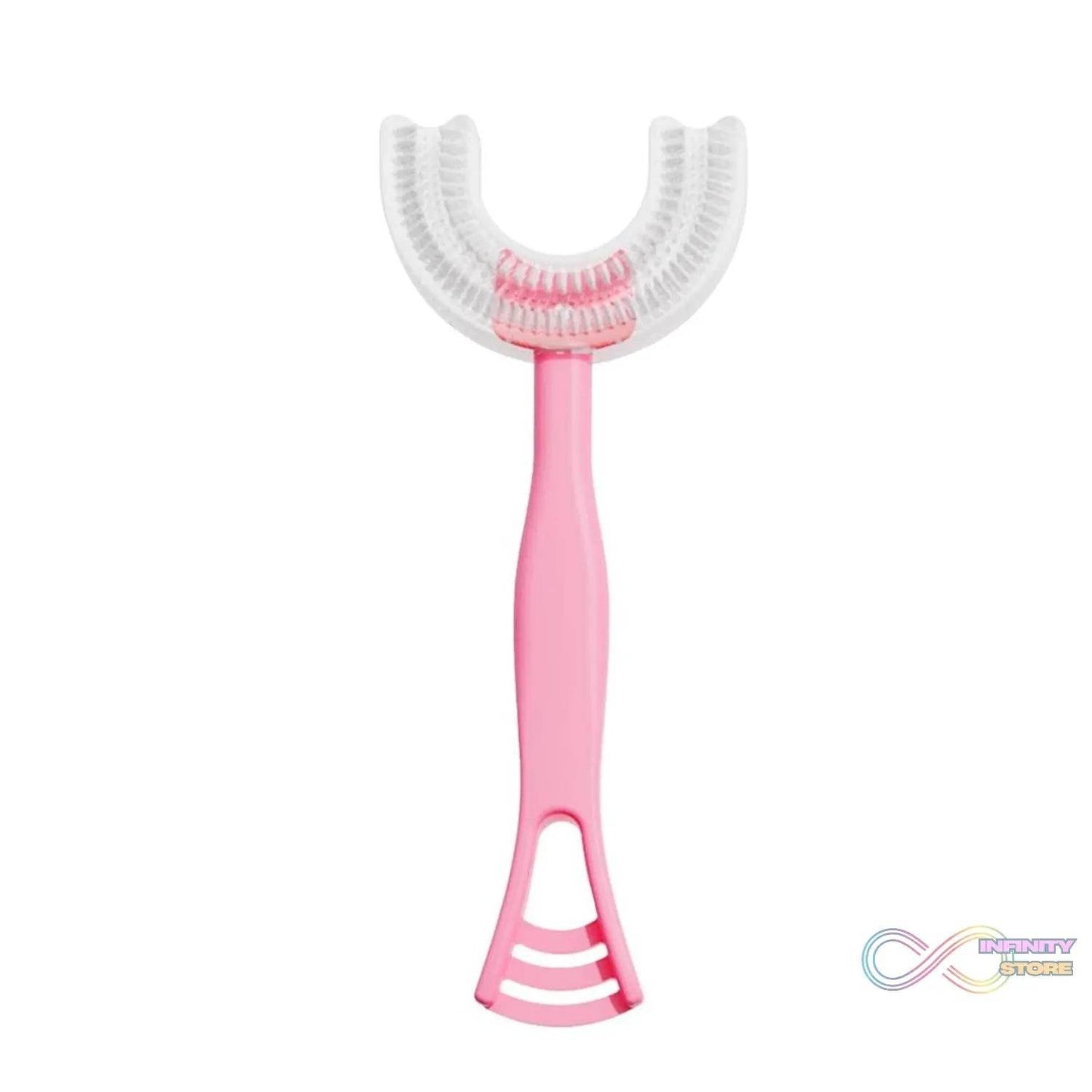 2 In1 U - Shape Silicone Manual Toothbrush & Tongue Scraper Cleaner Brush (1 Pc) - infinityexculsivestore.com