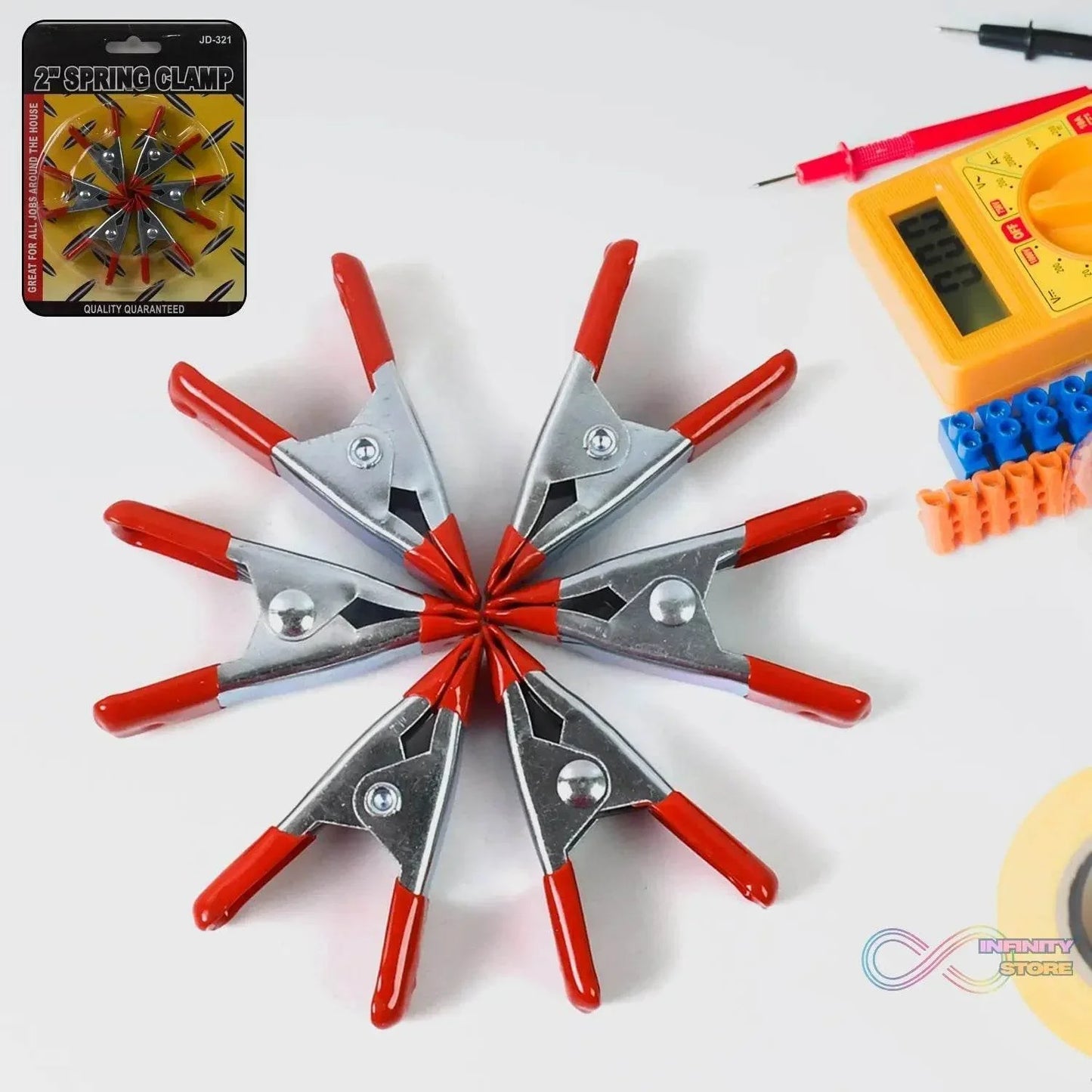 2 Inch Heavy Duty Spring Metal Spring Clamps (6 Pcs Set) - infinityexculsivestore.com