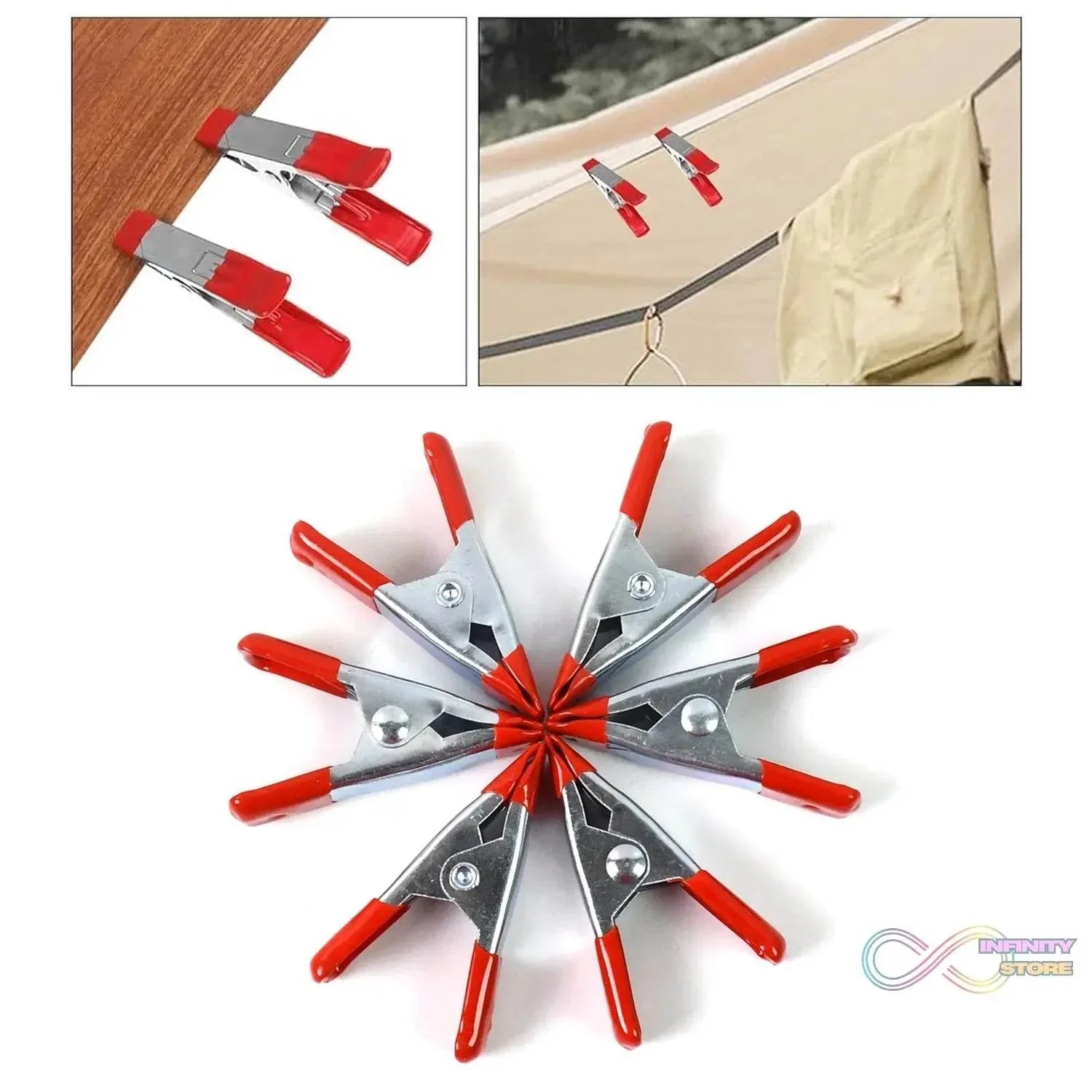 2 Inch Heavy Duty Spring Metal Spring Clamps (6 Pcs Set) - infinityexculsivestore.com