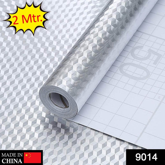 2 Meter Aluminium Foil Sticker used in all kitchen purposes to prevent oily and greasy stains of food while cooking. - infinityexculsivestore.com