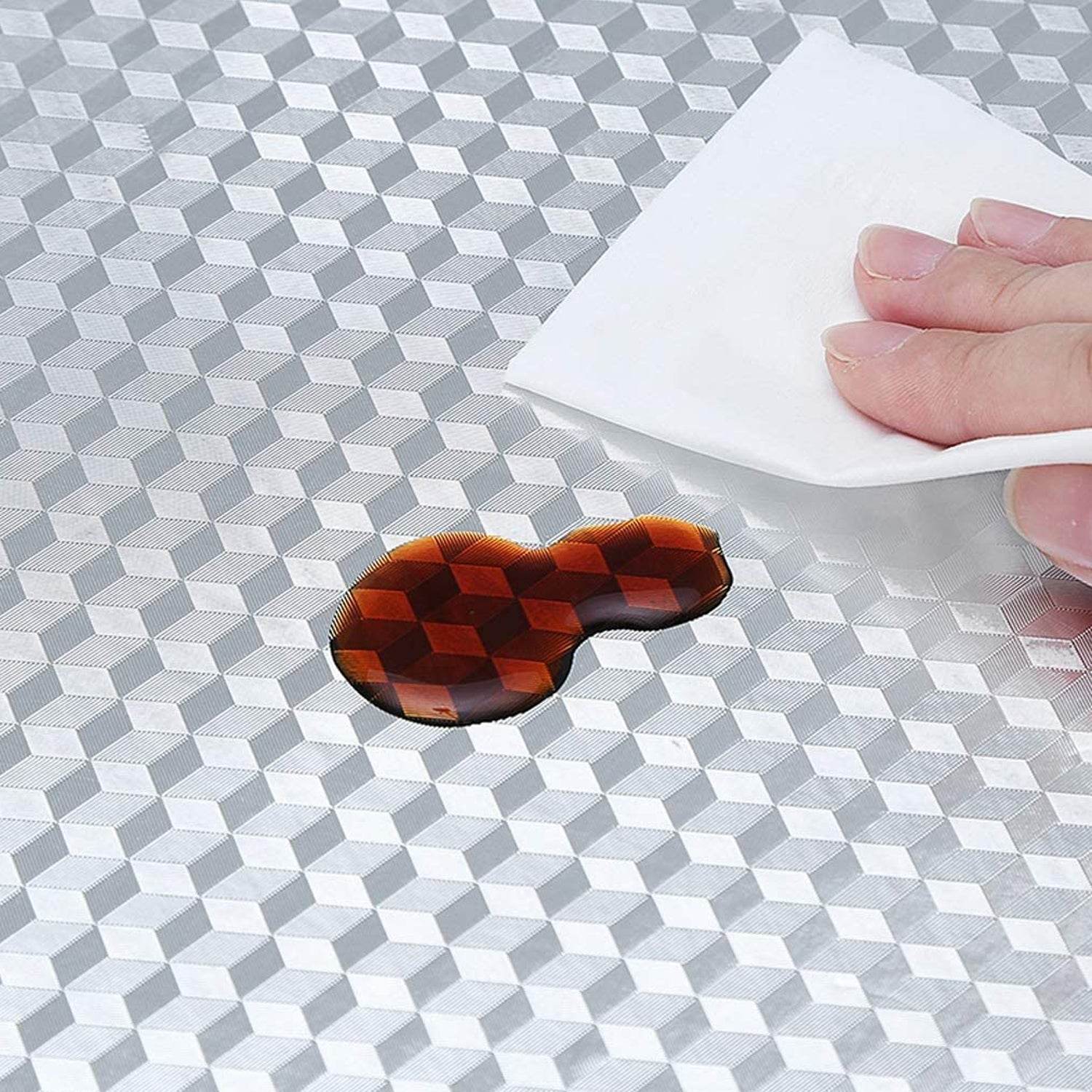 2 Meter Aluminium Foil Sticker used in all kitchen purposes to prevent oily and greasy stains of food while cooking. - infinityexculsivestore.com