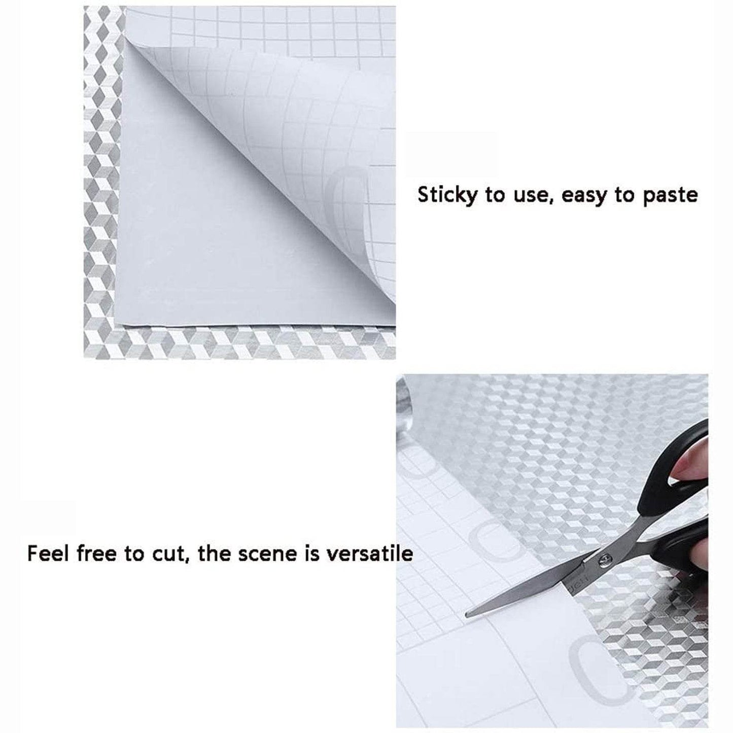 2 Meter Aluminium Foil Sticker used in all kitchen purposes to prevent oily and greasy stains of food while cooking. - infinityexculsivestore.com