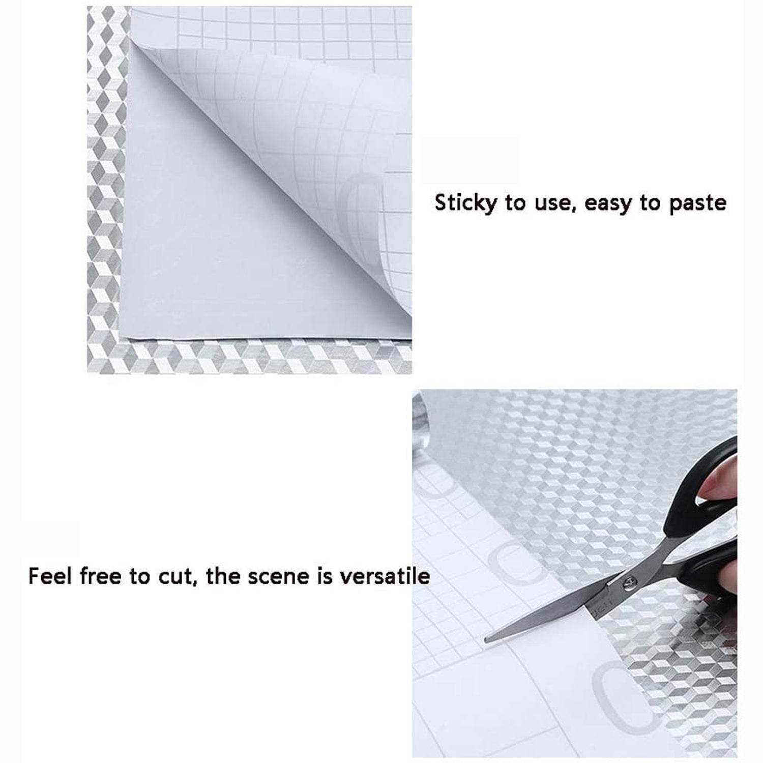 2 Meter Aluminium Foil Sticker used in all kitchen purposes to prevent oily and greasy stains of food while cooking. - infinityexculsivestore.com