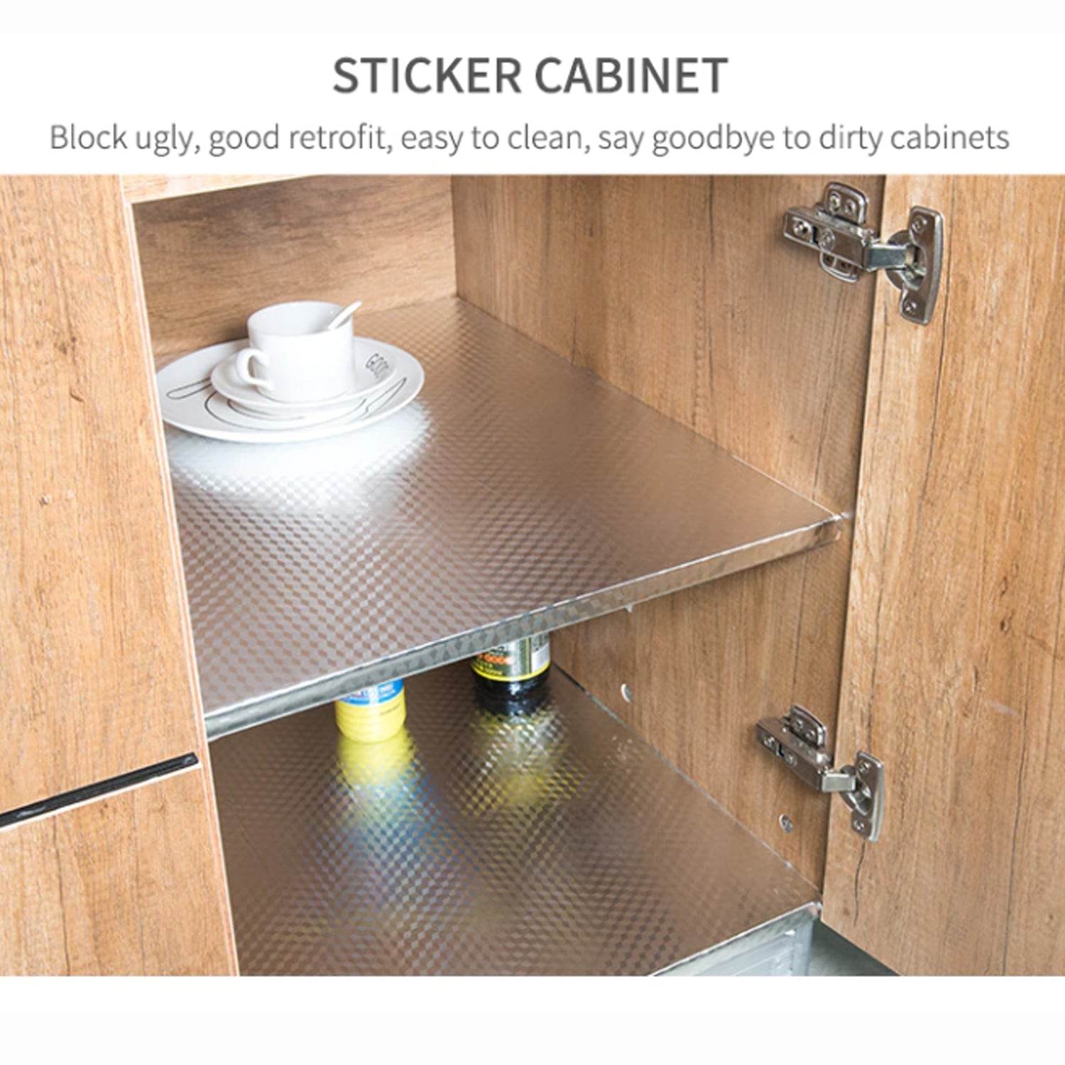 2 Meter Aluminium Foil Sticker used in all kitchen purposes to prevent oily and greasy stains of food while cooking. - infinityexculsivestore.com