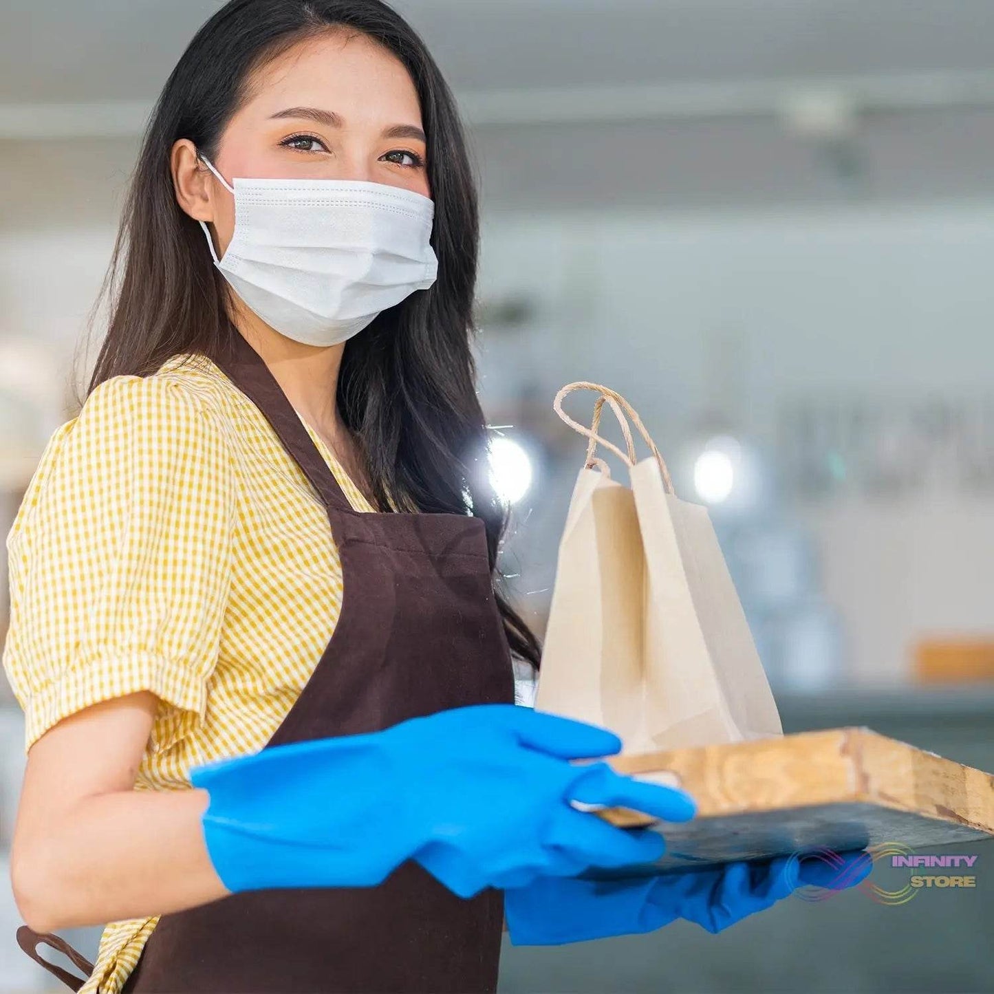 2 Pair Large Blue Gloves For Different Types Of Purposes Like Washing Utensils, Gardening And Cleaning Toilet Etc. - infinityexculsivestore.com