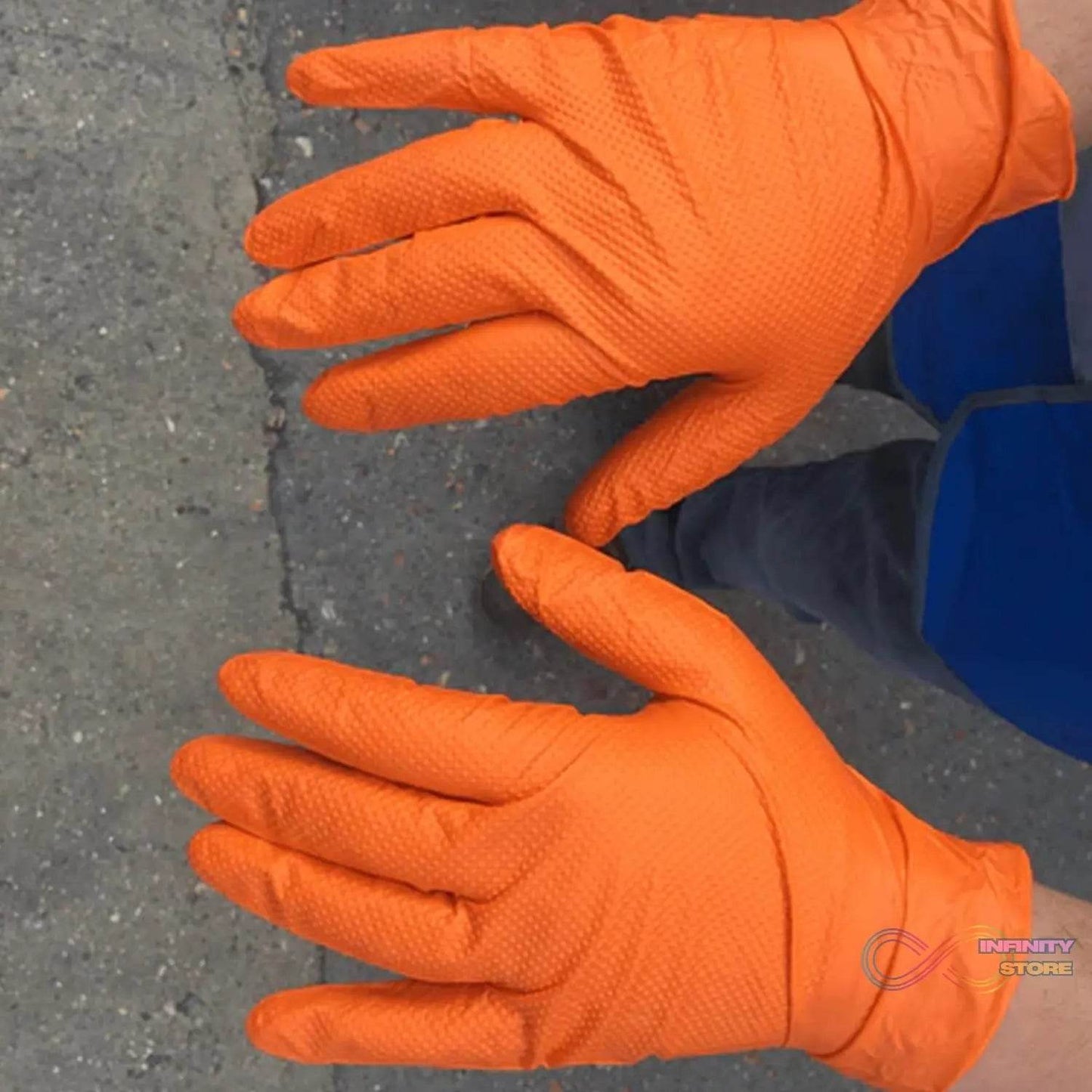 2 Pair Large Orange Gloves For Types Of Purposes Like Washing Utensils, Gardening And Cleaning Toilet Etc. - infinityexculsivestore.com