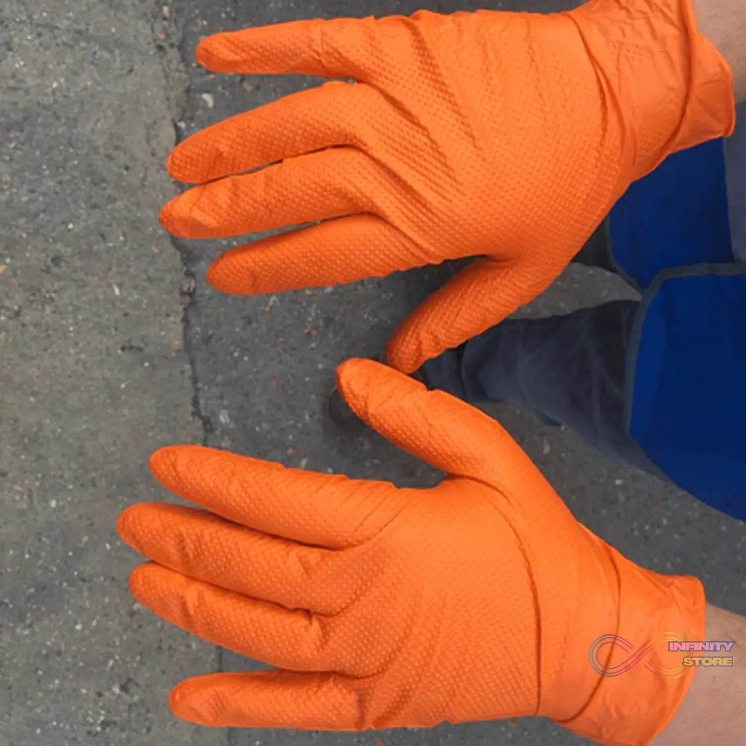 2 Pair Large Orange Gloves For Types Of Purposes Like Washing Utensils, Gardening And Cleaning Toilet Etc. - infinityexculsivestore.com
