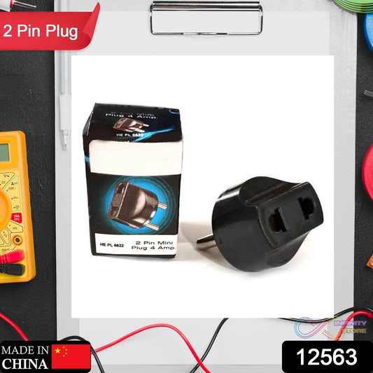 2 Pin 4 Amp. Conversion Electrical connector Plug, 2 PIN Plug Converter, Plug Adapter With Color Box (1 Pc ) - infinityexculsivestore.com