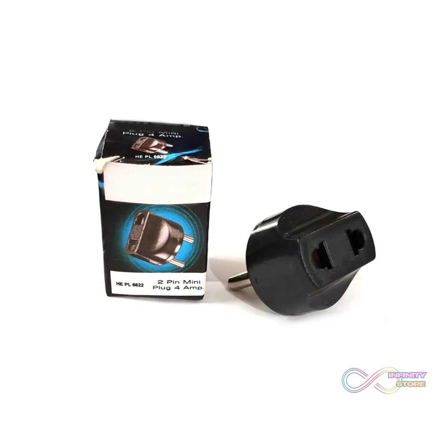 2 Pin 4 Amp. Conversion Electrical connector Plug, 2 PIN Plug Converter, Plug Adapter With Color Box (1 Pc ) - infinityexculsivestore.com