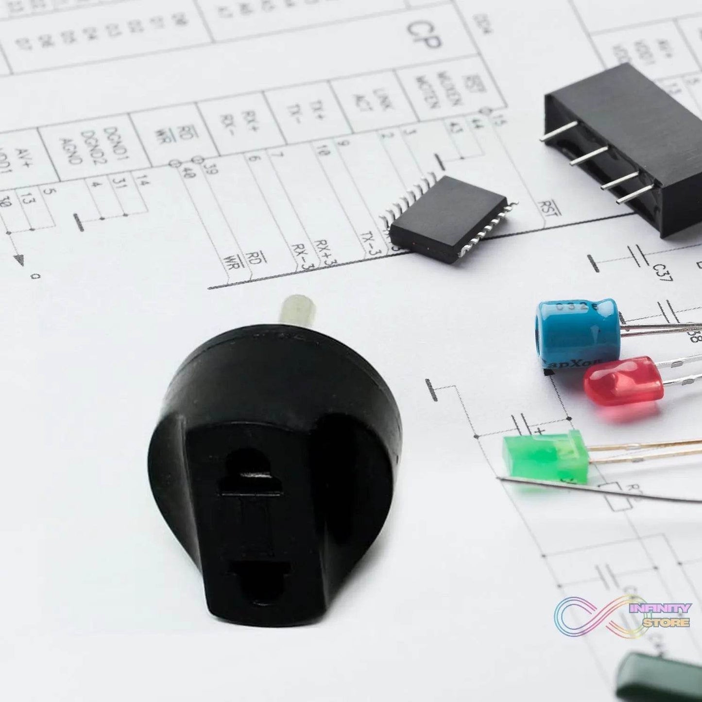2 Pin 4 Amp. Conversion Electrical connector Plug, 2 PIN Plug Converter, Plug Adapter With Color Box (1 Pc ) - infinityexculsivestore.com
