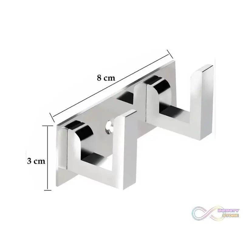 2 Pin Cloth Hanger Bathroom Wall Door Hooks For Hanging keys,Clothes Holder Hook Rail (Pack of 3) - infinityexculsivestore.com
