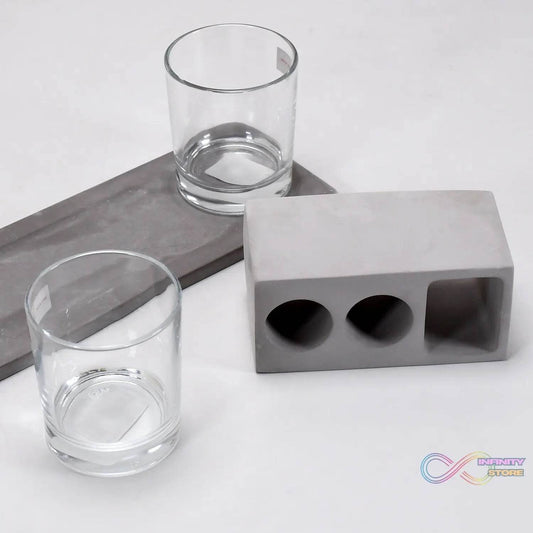 2 Wine Glasses & Marble Holder - Attractive Design for Hotels & Cafes - infinityexculsivestore.com