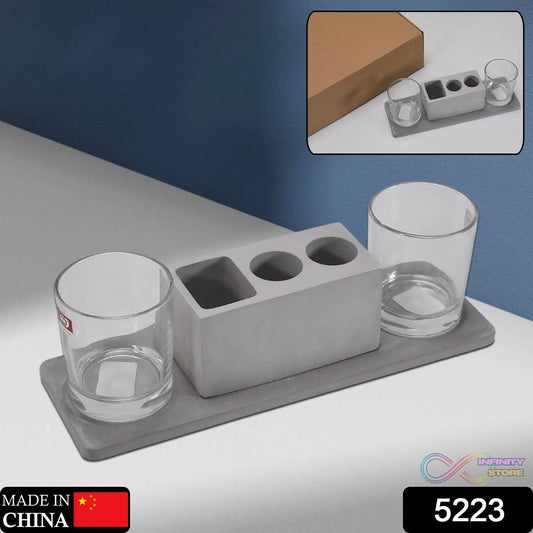 2 Wine Glasses & Marble Holder - Attractive Design for Hotels & Cafes - infinityexculsivestore.com