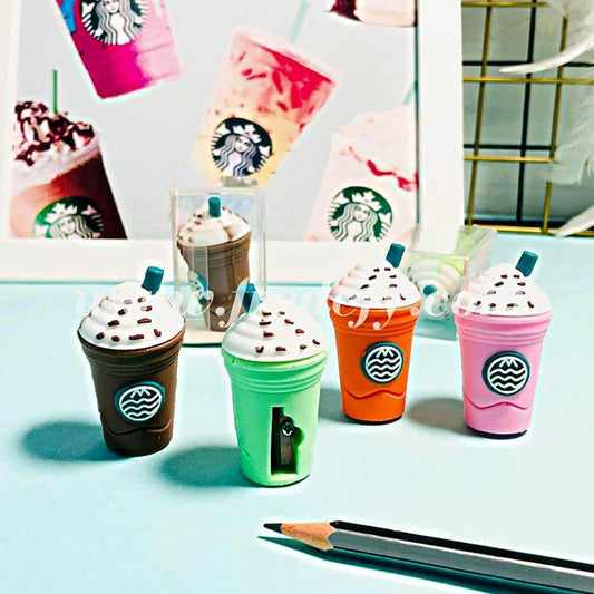 2 - in - 1 3D Cold Drink Bottle Shape Rubber Pencil Sharpener and Eraser Set, Stationery for Kids School Boys Girls, Birthday Return Gifts (24 Pcs Set ) - infinityexculsivestore.com