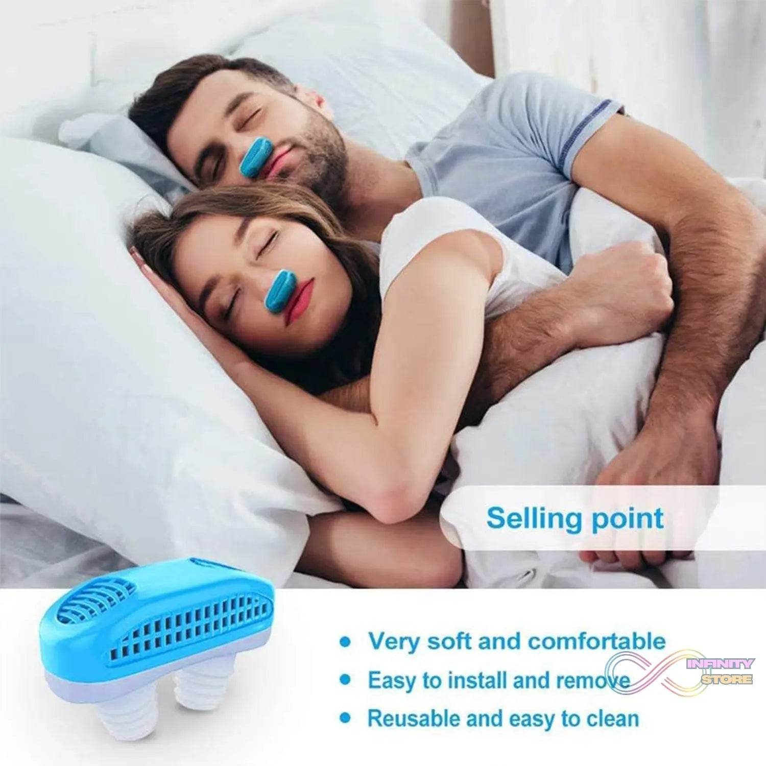 2 in 1 Anti Snoring and Air Purifier Nose Clip Anti Snoring Device (1 Pc / With Plastic Case) - infinityexculsivestore.com