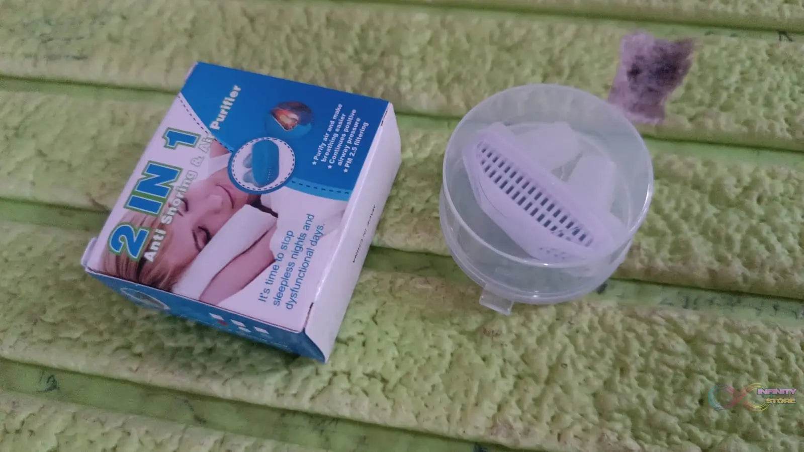 2 in 1 Anti Snoring and Air Purifier Nose Clip Anti Snoring Device (1 Pc / With Plastic Case) - infinityexculsivestore.com