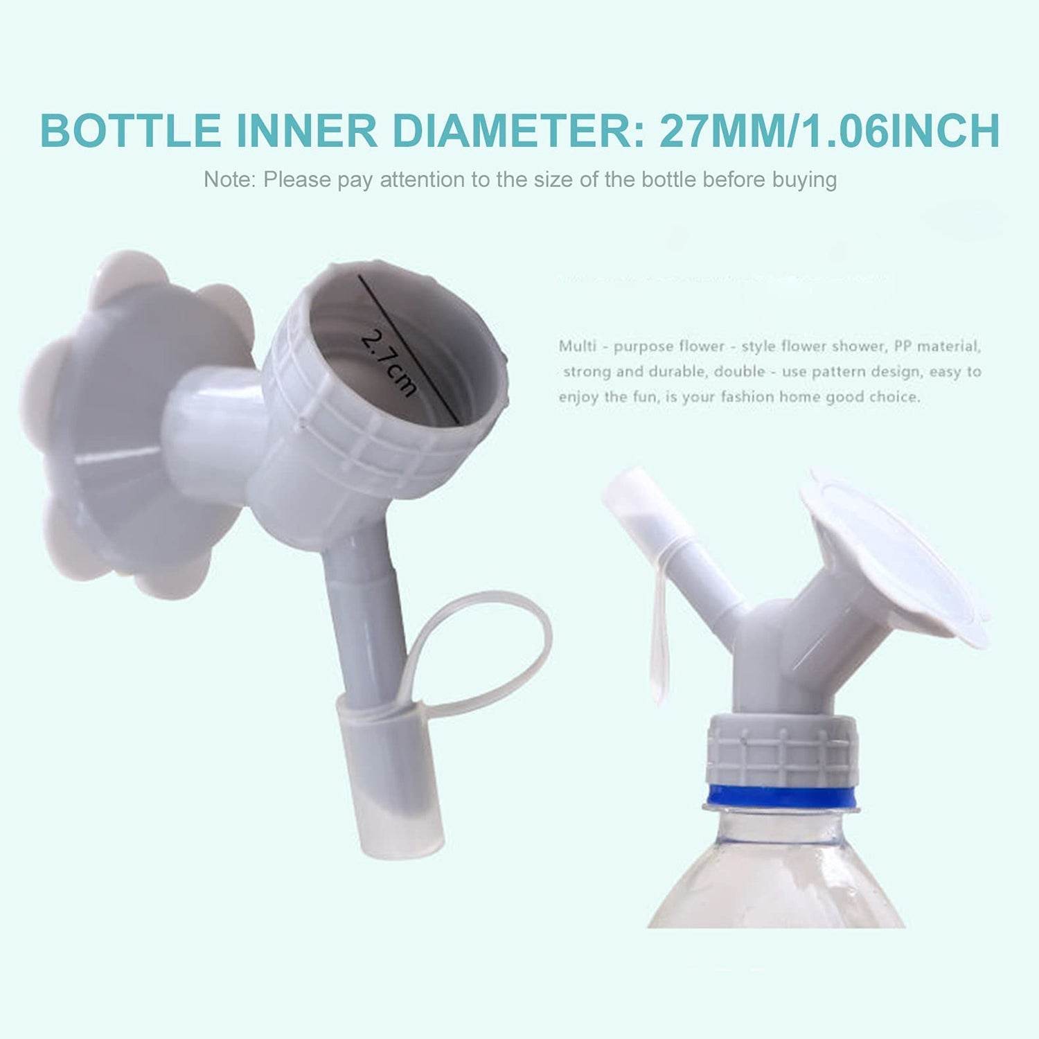 2 - in - 1 Bottle Cap Sprinkler - Dual Head Watering Spout, Double - Ended Nozzle for Indoor Seedlings and Plants, Garden Tool - infinityexculsivestore.com