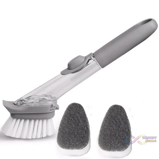 2-in-1 Dishwashing Brush, Long Handle Wash Pot Brush Washing Dish - infinityexculsivestore.com