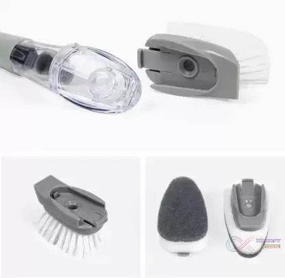 2-in-1 Dishwashing Brush, Long Handle Wash Pot Brush Washing Dish - infinityexculsivestore.com