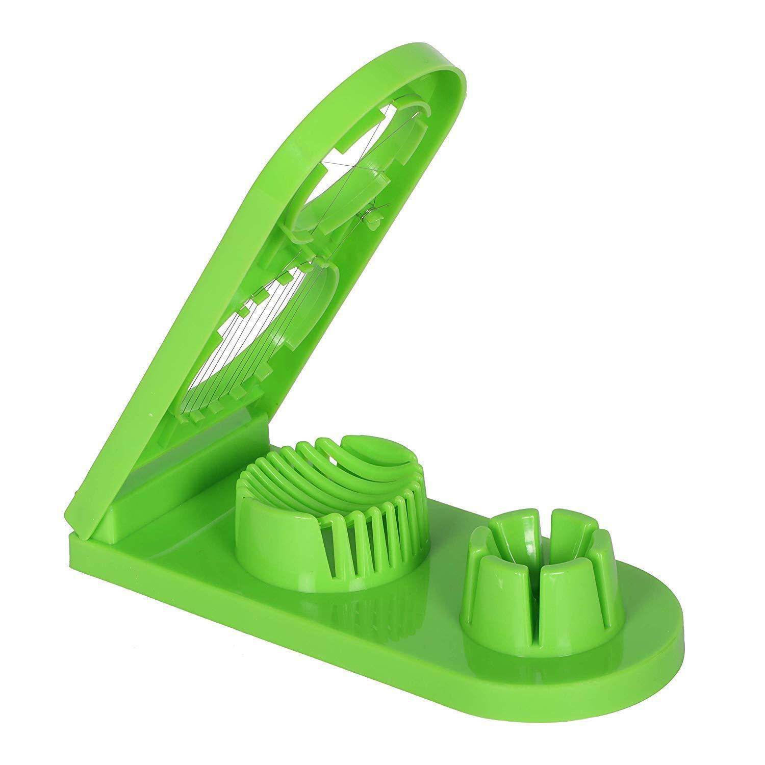 2 in 1 Double Cut Boiled Egg cutter with stainless steel wire for easy slicing of boiled eggs. - infinityexculsivestore.com