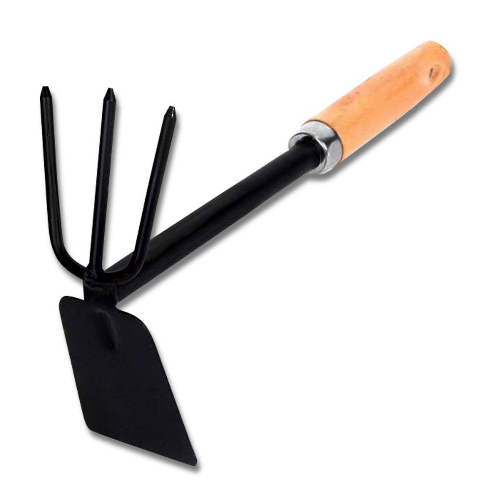 2 in 1 Double Hoe Gardening Tool with Wooden Handle - infinityexculsivestore.com