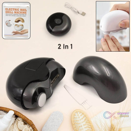 2 - in - 1 Electric Nail Clippers Nail File with Light (1 Pc) - infinityexculsivestore.com