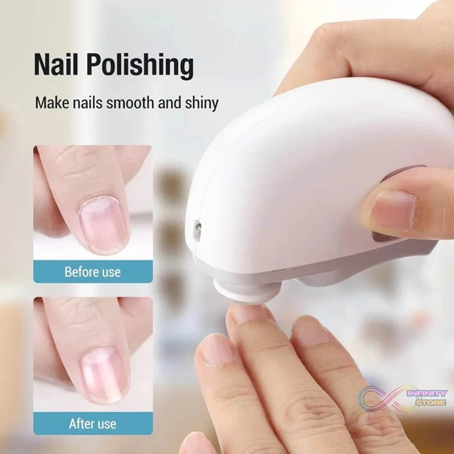 2 - in - 1 Electric Nail Clippers Nail File with Light (1 Pc) - infinityexculsivestore.com