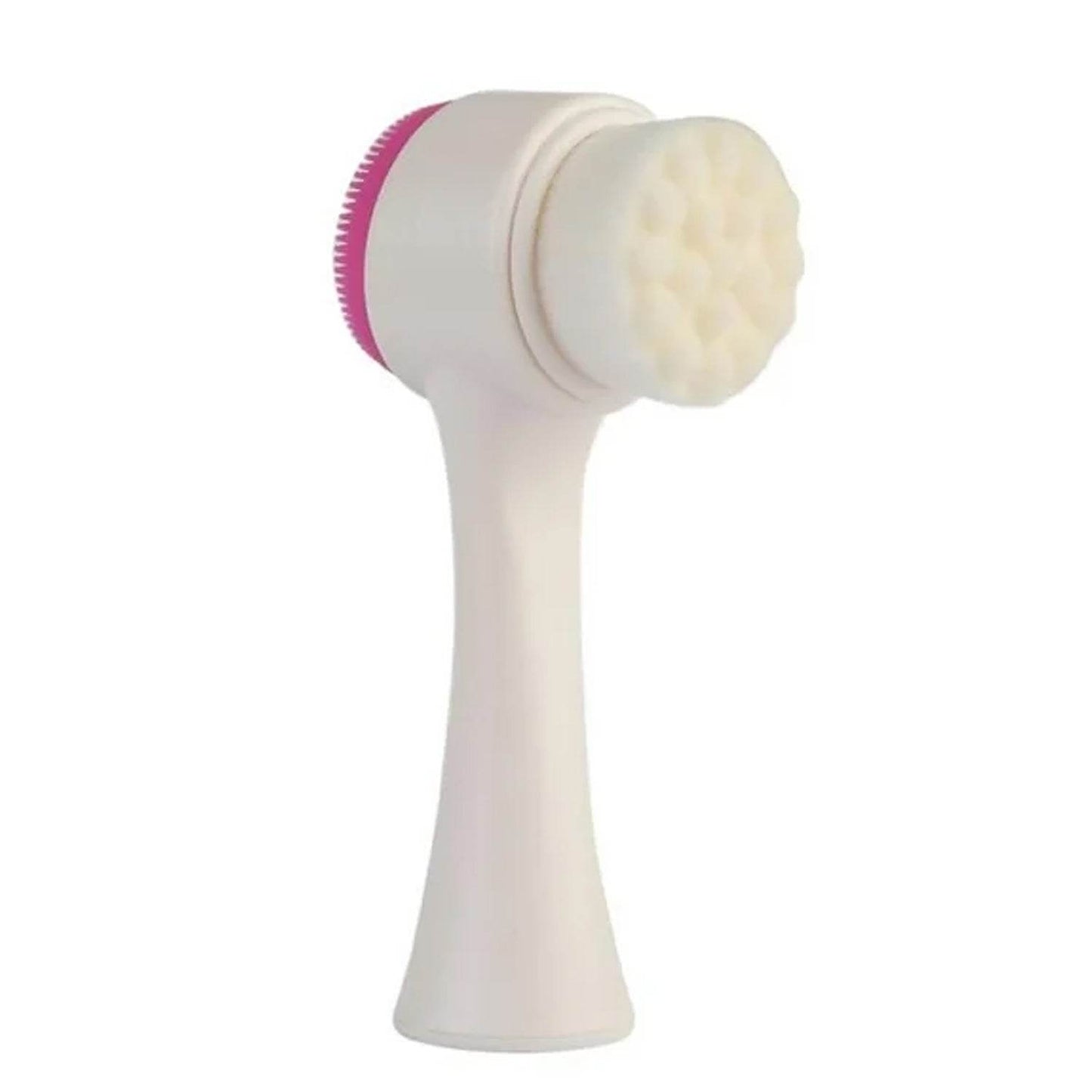 2 in 1 Facial Brush Cleansing | Manual Face Scrubber | Silicone Double - Sided Face Wash Brush for Sensitive, Delicate, Dry Skin (1 Pc) - infinityexculsivestore.com