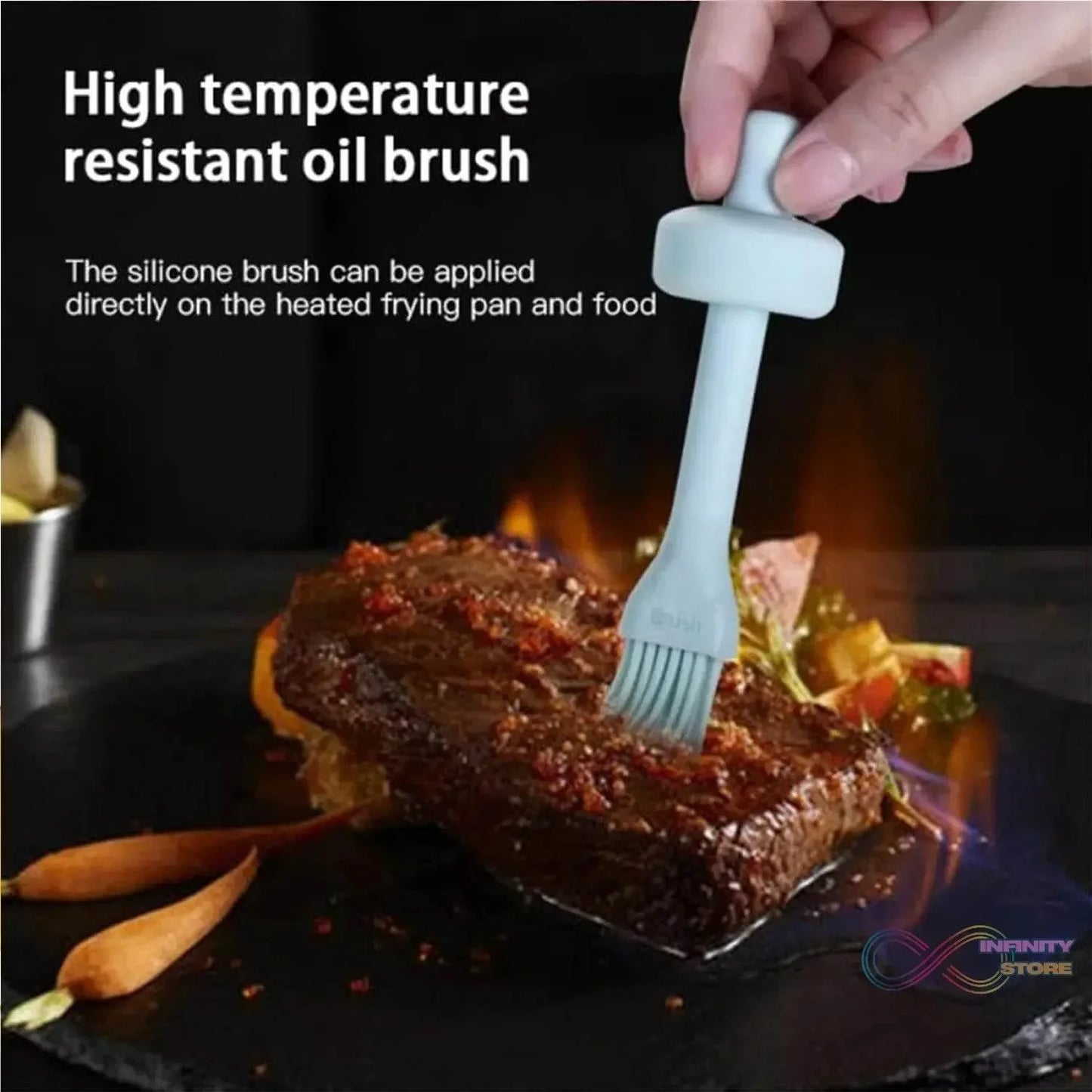 2 in 1 Glass Oil dispenser jar / Bottle with brush (1 Set) - infinityexculsivestore.com