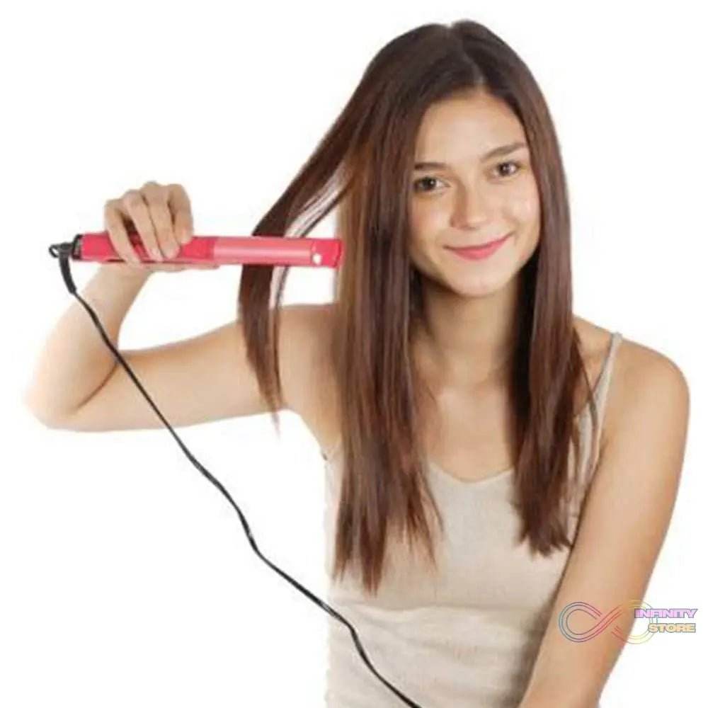 2 in 1 Hair Straightener and Curler Machine For Women | Curl & Straight Hair Iron - infinityexculsivestore.com