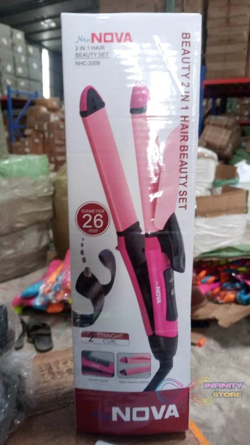 2 in 1 Hair Straightener and Curler Machine For Women | Curl & Straight Hair Iron - infinityexculsivestore.com