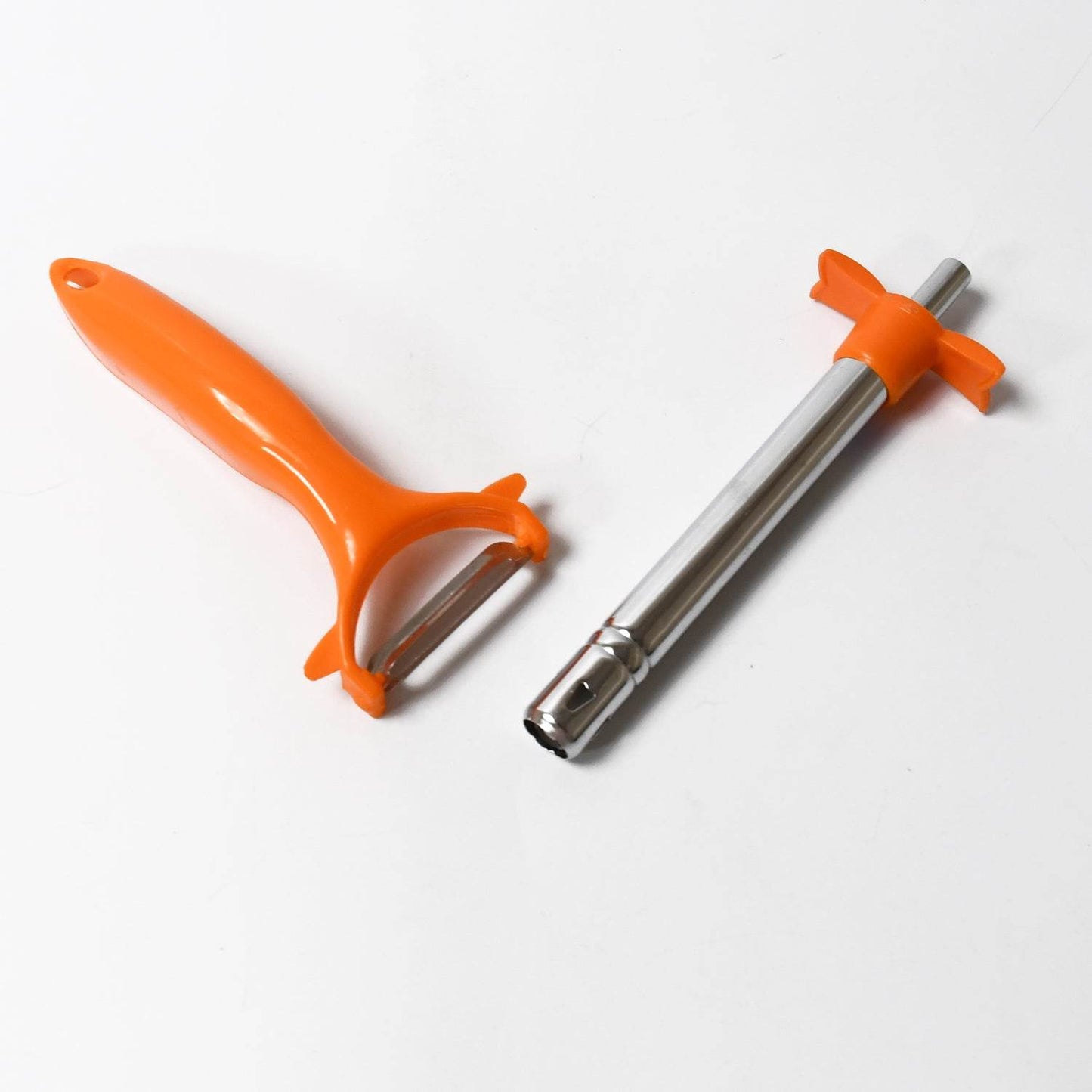 2 in 1 Kitchen Combo Lighter, Stainless Steel Durable Gas Lighter with Vegetable Cutter Peeler, For Kitchen Steel Gas Lighter (2 Pc Set) - infinityexculsivestore.com