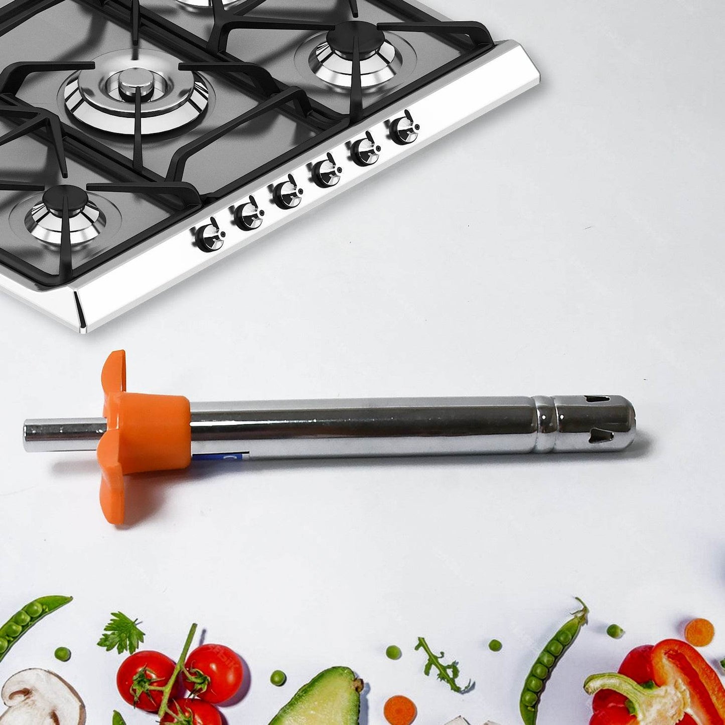 2 in 1 Kitchen Combo Lighter, Stainless Steel Durable Gas Lighter with Vegetable Cutter Peeler, For Kitchen Steel Gas Lighter (2 Pc Set) - infinityexculsivestore.com