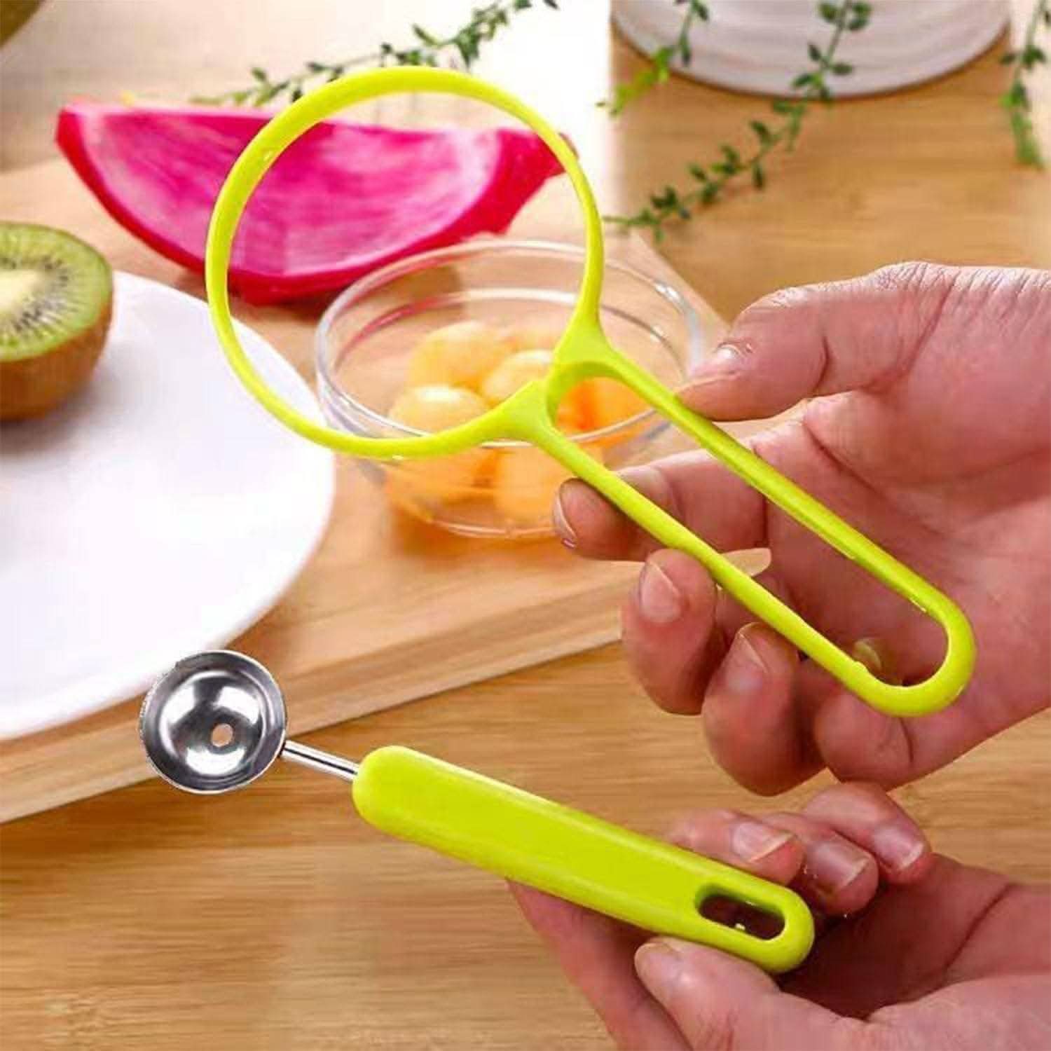2 in 1 Kitchen Tool - Soft Fruit Peeler and Baller - Avocado, Papaya, Watermelon, Honey Dew - Kitchen Gadget Tool (1 Pc) - infinityexculsivestore.com